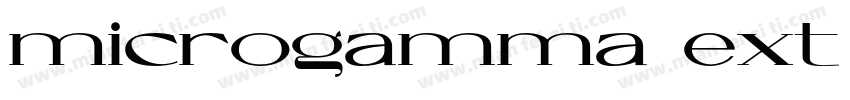 microgamma ext字体转换